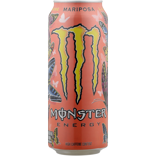 Monster Mariposa Energy Drink Can 500ml, Monster Energy Shower Curtain Rod