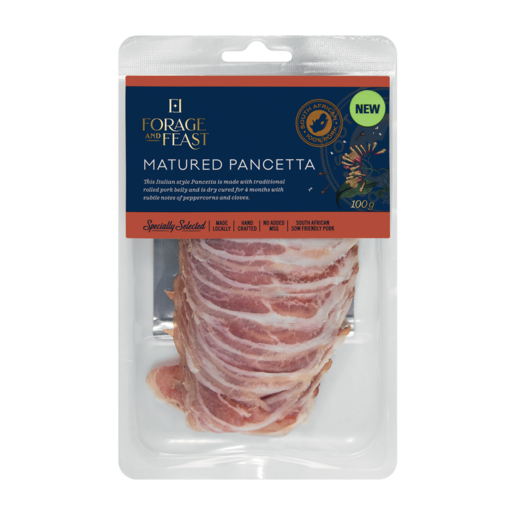 Forage And Feast Matured Pancetta 100g