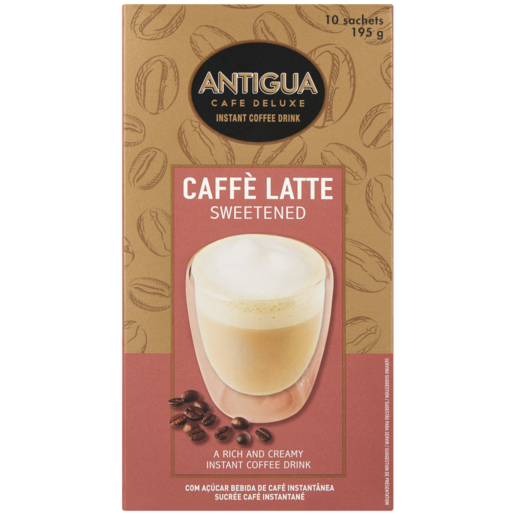 Antigua Caffè Latte Instant Coffee Drink 10 x 19.5g