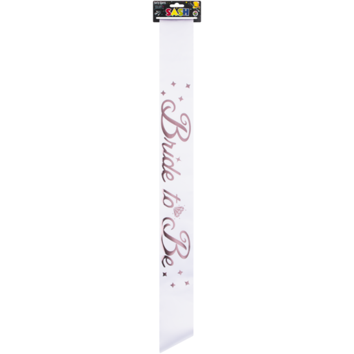 Party Xpress White & Rose Gold Bride To Be Sash