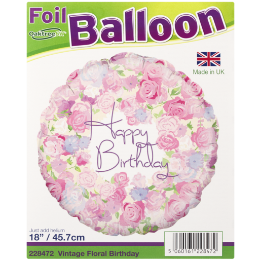 Oaktree Happy Birthday Foil Balloon 48cm