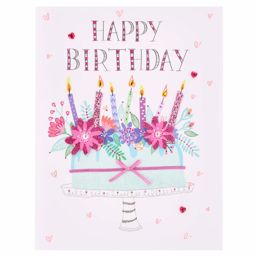 Happy Birthday Female Cake Gigantic Everyday Card