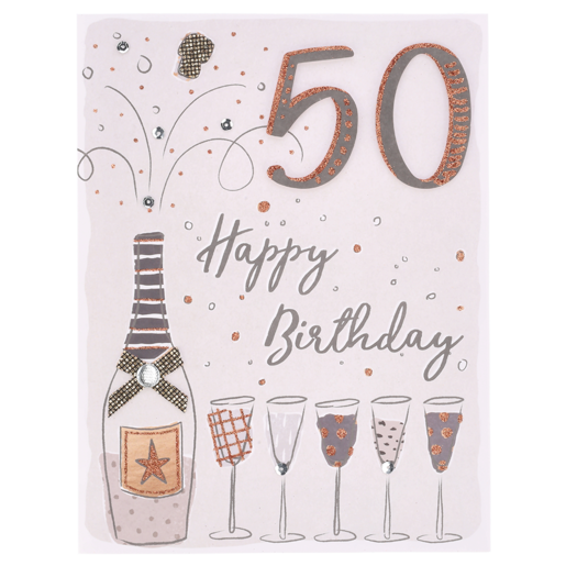 Happy 50th Birthday Gigantic Everyday Card | Birthday Greeting Cards ...