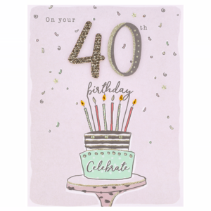 Gigantic Everyday 40th Happy Birthday Card | Birthday Greeting Cards ...