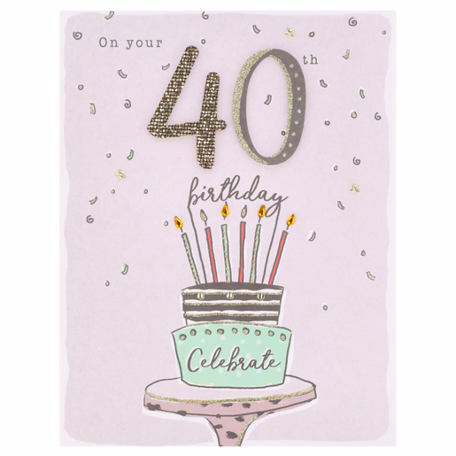 Gigantic Everyday 40th Happy Birthday Card
