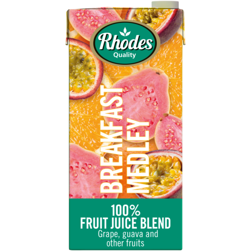 Rhodes Quality Breakfast Medley 100% Fruit Juice Blend Carton 1L