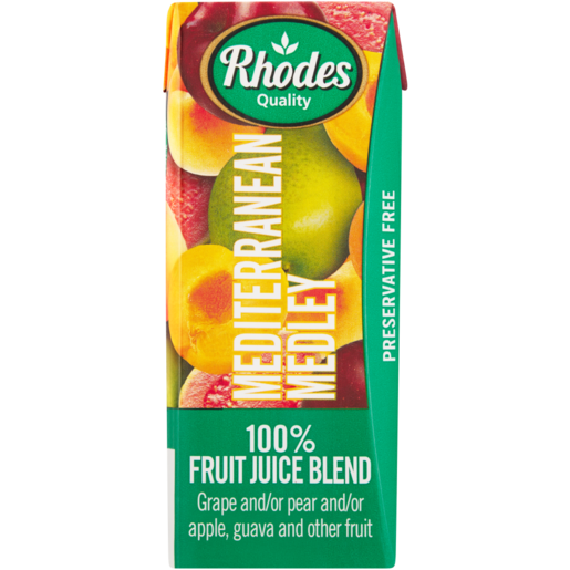 Rhodes Quality Mediterranean Medley 100% Fruit Juice Blend 200ml