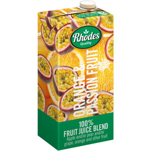 Rhodes Quality Orange & Passion Fruit 100% Fruit Juice Blend Box 1L