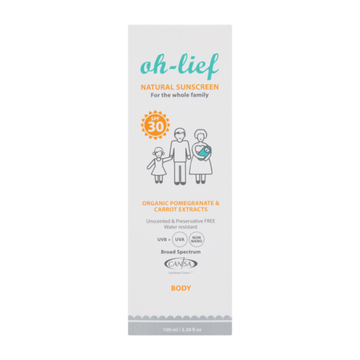 Oh-Lief SPF 30 Natural Body Sunscreen 100ml