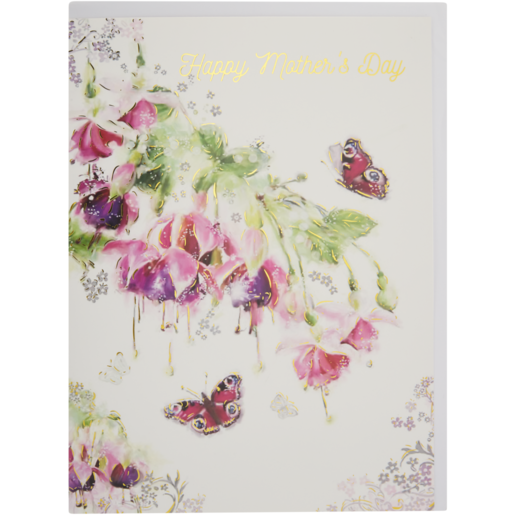 Carlton Cards Butterfly & Flower Mother's Day Card