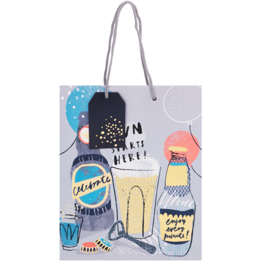 Creative Stationery Medium Fizz Celebration Foil Gift Bag
