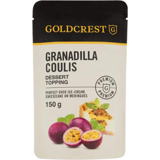 Goldcrest Granadilla Coulis Dessert Topping Pouch 150g