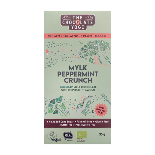 The Chocolate Yogi Peppermint Crunch Mylk Chocolate 35g