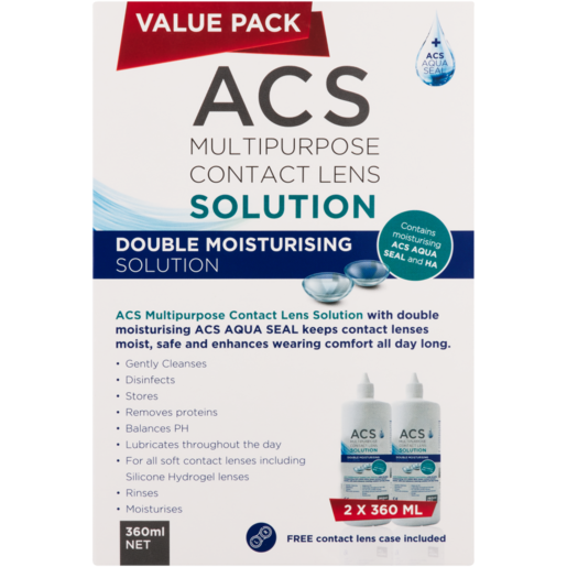 ACS Multipurpose Contact Lens Solution 2 x 360ml