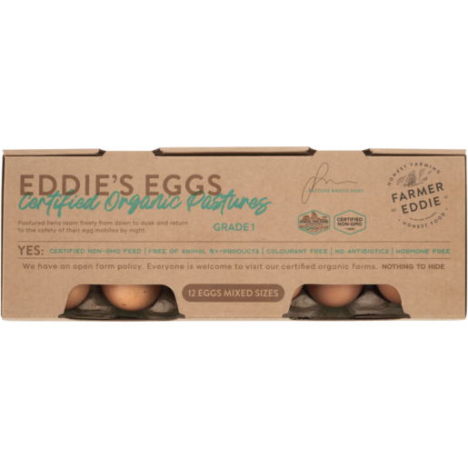 Eddie's Eggs Mixed Sizes Organic Eggs 12 Pack