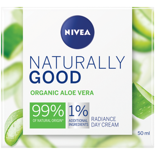 NIVEA Naturally Good Organic Aloe Vera Radiance Day Cream Tub 50ml