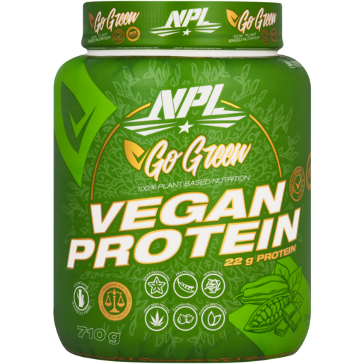 NPL Go Green Chocolate Flavoured Vegan Protein 710g