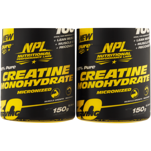 NPL Creatine Monohydrate 2 x 150g