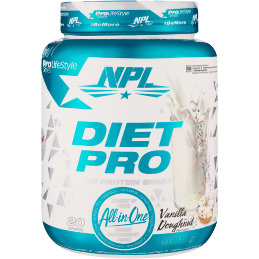NPL Diet Pro Vanilla Doughnut Flavoured High Protein Shake 908g