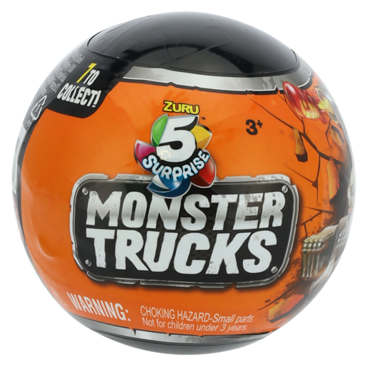 5 Surprise Monster Truck Collectable 8.5cm (Assorted Item - Supplied At Random)