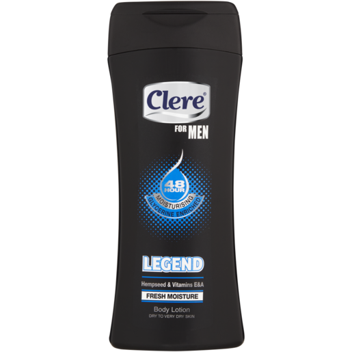 Clere For Men Legend Fresh Moisture Dry to Very Dry Skin Body Lotion Bottle 400ml