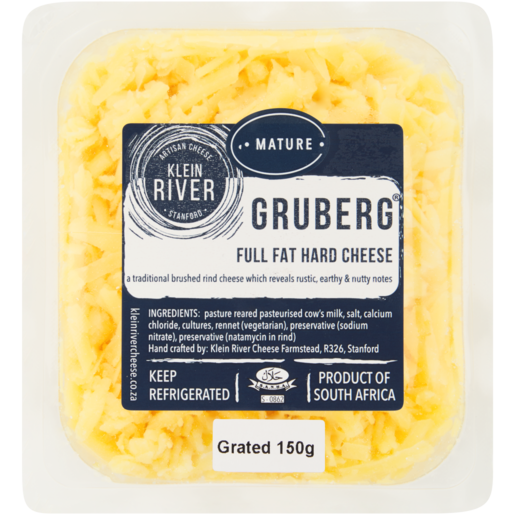 Klein River Grated Mature Gruberg Cheese 150g