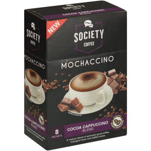 Society Coffee Mochaccino Instant Blend Sachets 8 x 20g