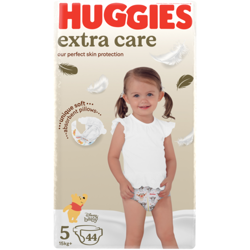 Huggies Extra Care Size 5 Diapers 44 Pack (15kg)