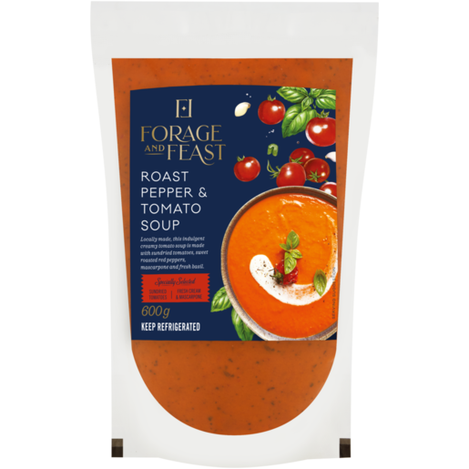 Forage And Feast Roasted Pepper & Tomato Soup 600g 
