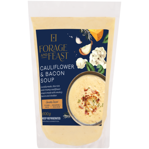 Forage And Feast Cauliflower & Bacon Soup 600g