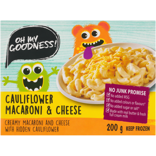 Oh My Goodness! Frozen Cauliflower Macaroni & Cheese Ready Meal 200g