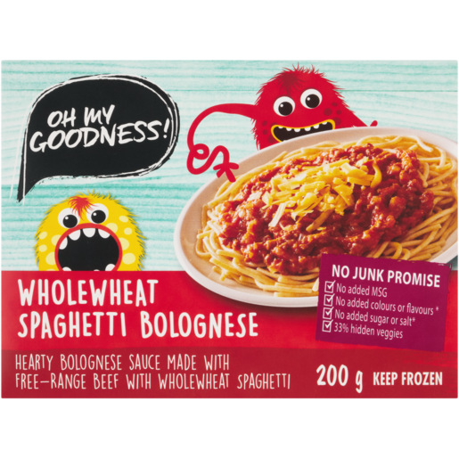 Oh My Goodness! Frozen Wholewheat Spaghetti Bolognese Ready Meal 200g