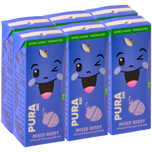 Pura Kids Mixed Berry Infused Flavoured Drink Box 6 x 200ml