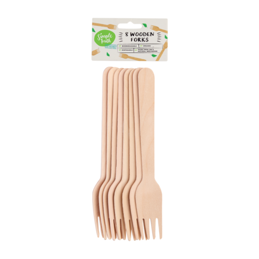 Simple Truth Wooden Forks 8 Pack
