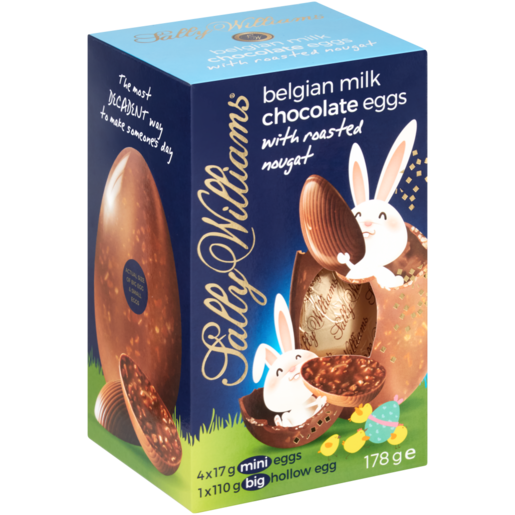 Sally Williams Belgian Milk Chocolate Eggs With Roasted Nougat 178g