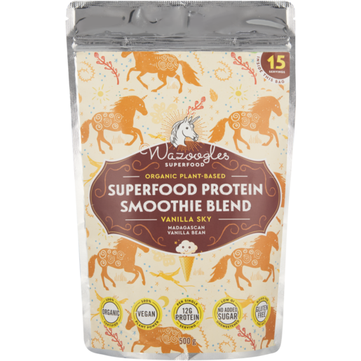 Wazoogles Vanilla Sky Superfood Protein Smoothie Blend 500g