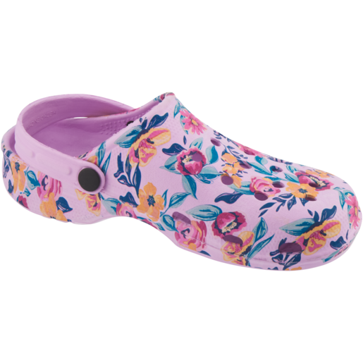 Floral Printed Ladies Comfo Clog Sandals Size 3-8