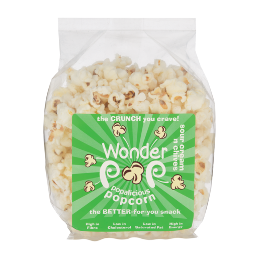 Wonder Pop Sour Cream & Chives Popcorn 50g