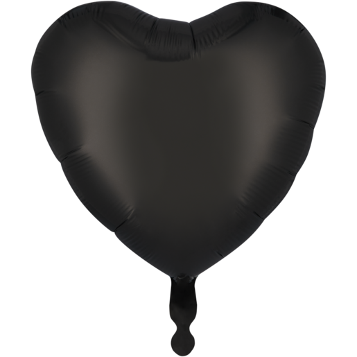 Oaktree Black Heart Foil Balloon 45.7cm