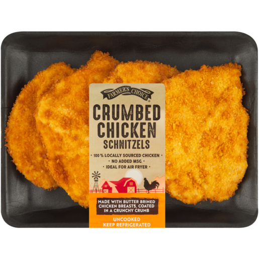 Farmer's Choice Frozen Crumbed Chicken Schnitzels Per Kg