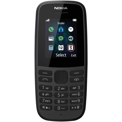 Nokia 105 Black 4G Dual SIM Mobile Handset 4MB Vodacom