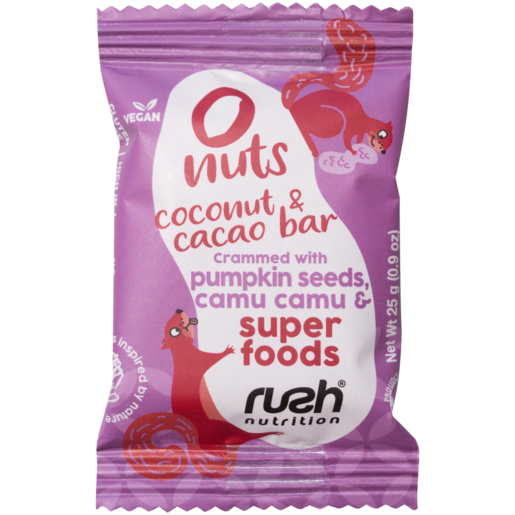 Rush Nutrition O Nuts Coconut & Cacao Bar 25g