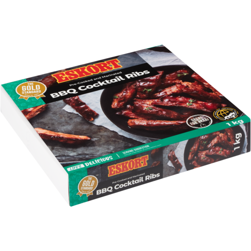 Eskort Frozen Pre-Cooked & Marinated Barbeque Cocktail Ribs 1kg