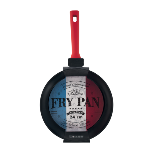 French Red Forged Aluminium Frying Pan 24cm