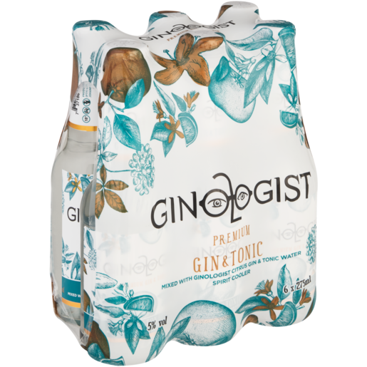Ginologist Gin & Tonic Cooler Bottles 6 x 275ml