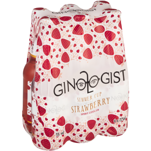 Ginologist Strawberry Summer Cup Cooler Bottles 6 x 275ml
