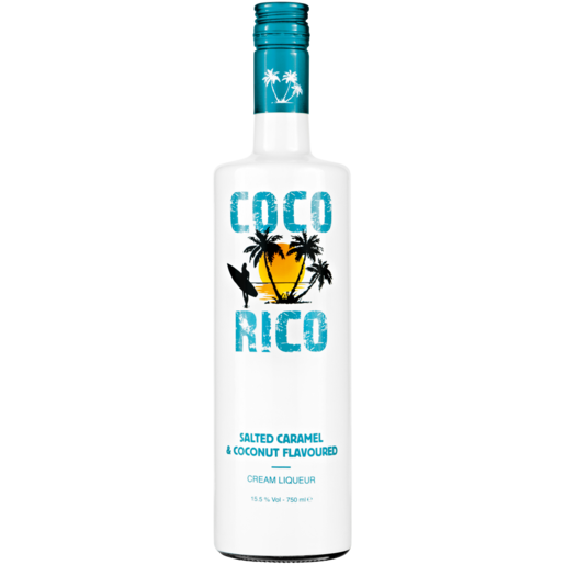 Coco Rico Salted Caramel & Coconut Flavoured Cream Liqueur Bottle 750ml