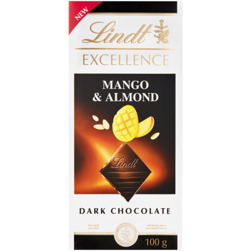 Lindt Excellence Mango & Almond Dark Chocolate Slab 100g