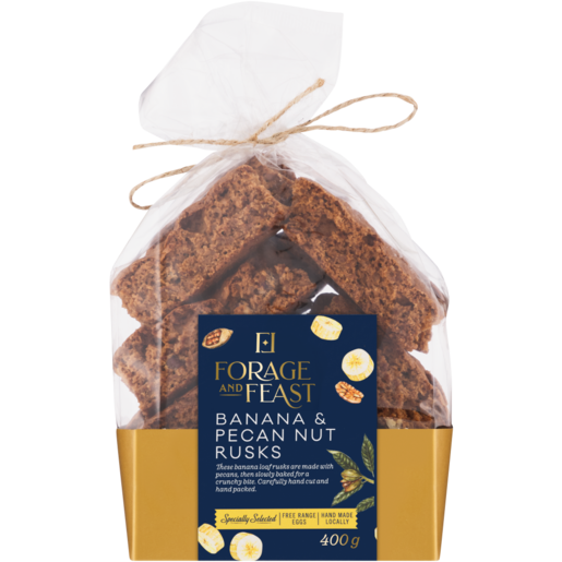 Forage And Feast Banana & Pecan Nut Rusks 400g