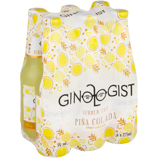 Ginologist Pina Colada Summer Cup Cooler Bottles 6 x 275ml